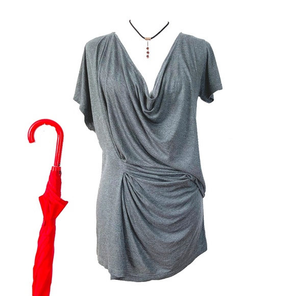 Haute Hippie Tops - Haute Hippie Cowl Neck Asymmetrical Tee Sz S